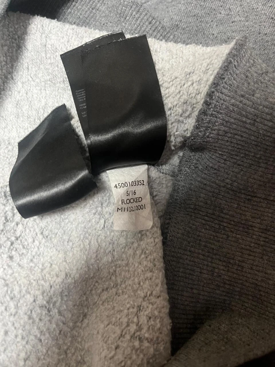 Calvin Klein Jeans Vintage Grey Sweatshirt with Embroidered Logo Size XL – photo 7